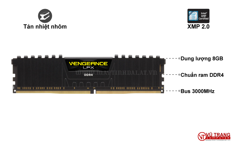 RAM CORSAIR LPX 8GB DDR4 3000MHZ ĐÀ LẠT