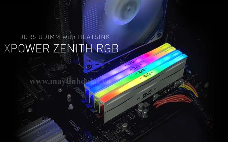Hệ thống led RGB của RAM XPOWER Zenith RGB White DDR5