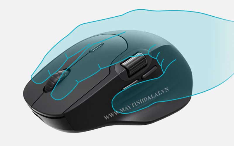 Thiết kế công thái học của chuột Rapoo MT560