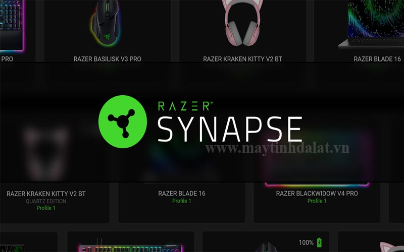 Giao diện phần mềm Razer Synapse điều chỉnh chuột