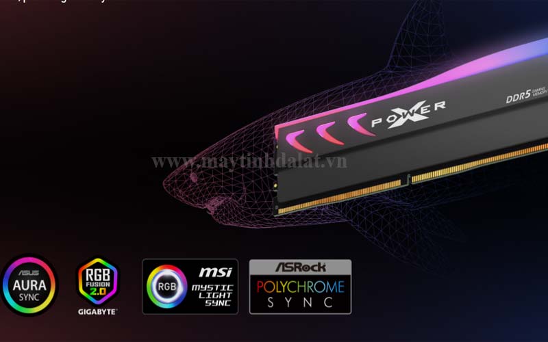 Dải đèn RGB trên RAM XPOWER Storm DDR5 biến PC thành tác phẩm ánh sáng
