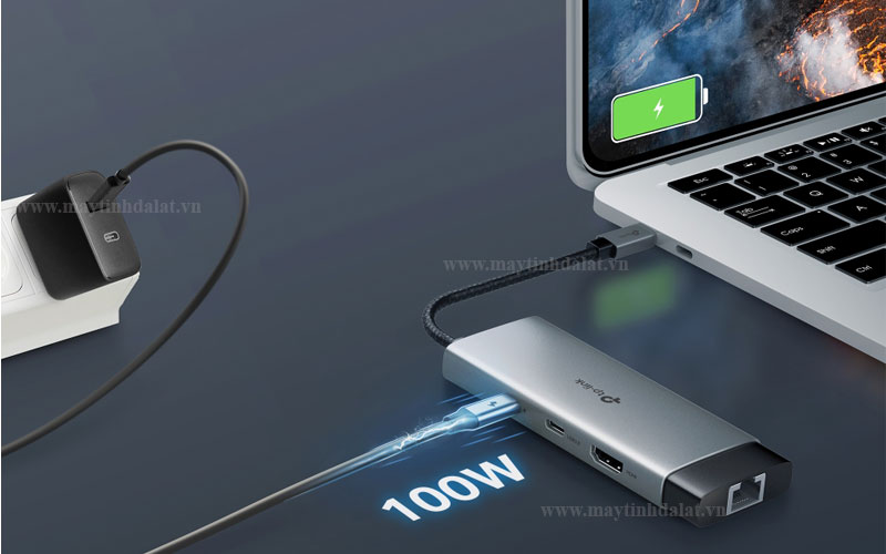 Tính năng sạc nhanh Power Delivery 100W  trên Hub TP-Link UH6120C