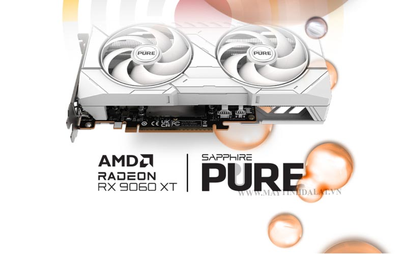 Card đồ họa Sapphire PURE Radeon RX 9060 XT GAMING OC 16GB toàn cảnh