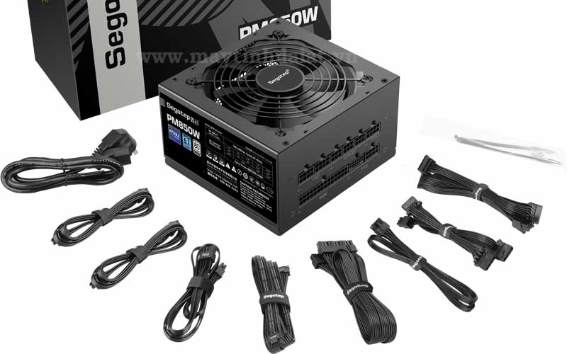 Nguồn SEGOTEP PM850W Full Modular dễ quản lý dây, gọn gàng