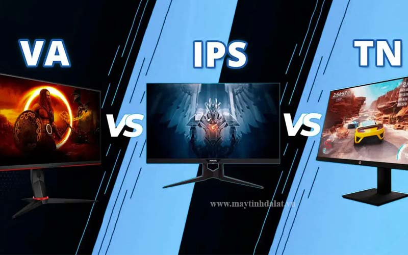 So sánh sự khác biệt giữa tấm nền màn hình IPS (màu chuẩn, góc rộng) và VA (đen sâu)