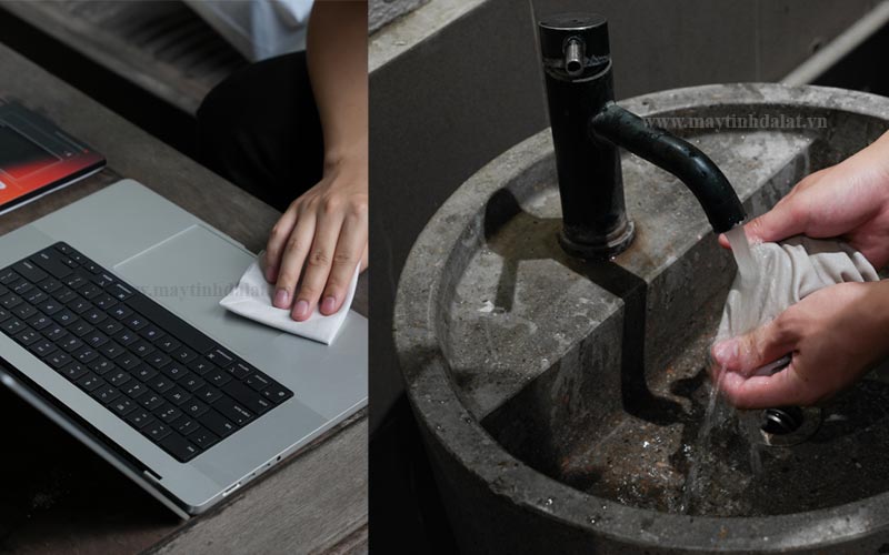 Khăn Microfiber phủ bàn phím Laptop HyperWork CC02 còn được dùng để lau chùi máy móc vì có thể giặt rửa dễ dàng