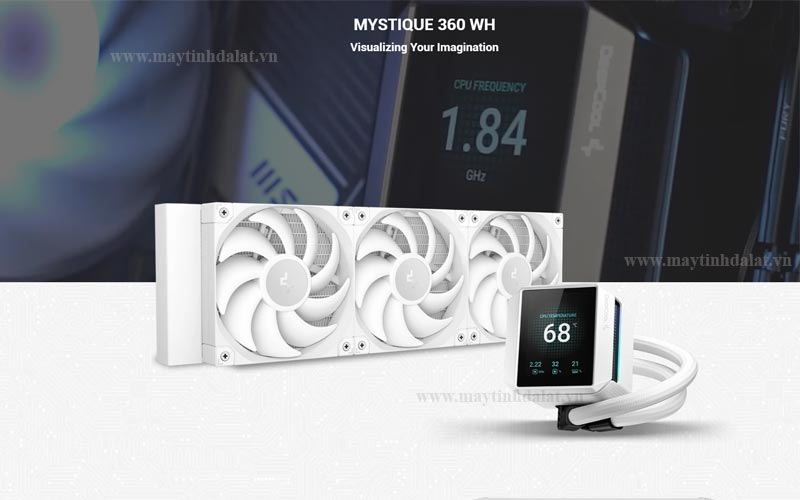 Tản nhiệt nước All-In-One màu trắng tối giản DeepCool Mystique 360 WH