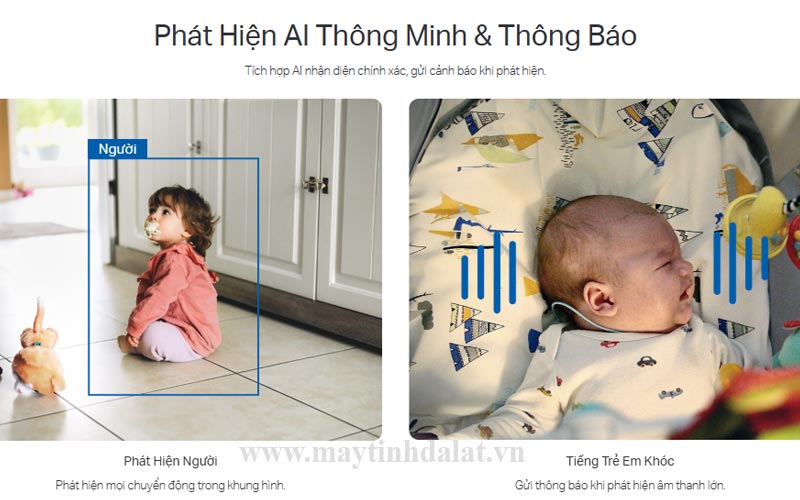 camera tapo c216 tích hợp công nghệ AI phân loại được con người và vật nuôi chính xác
