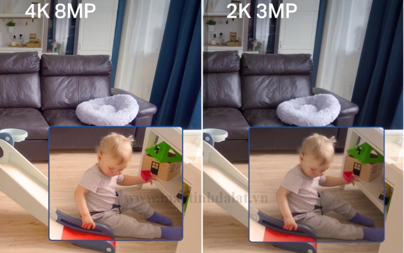 Hình ảnh hiển thị chất lượng 4K sắc nét của camera Tapo C260, rõ ràng đến từng chi tiết.