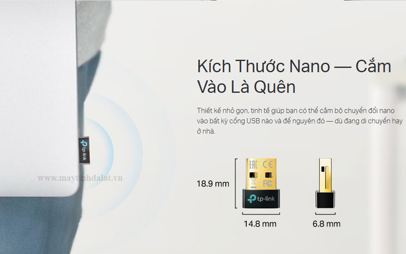 Kích thước Nano nhỏ gọn của USB Bluetooth UB500 V3