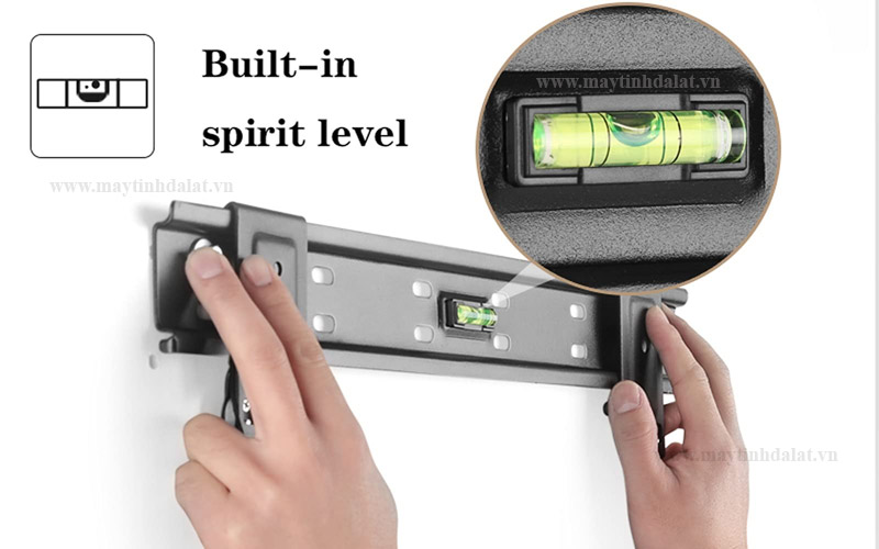 Tích hợp sẵn thước thủy trên giá treo tivi HyperWork TVF02