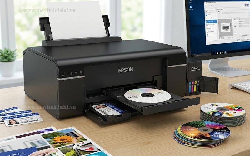 Tính năng in trực tiếp lên thẻ nhựa PVC và đĩa CD cực kỳ tiện lợi của Epson L8050