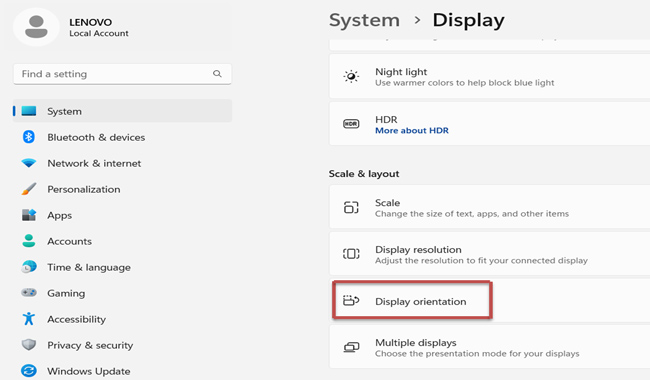 cách Xoaу màn hình máy bằng Windoᴡѕ Diѕplaу Settingѕ