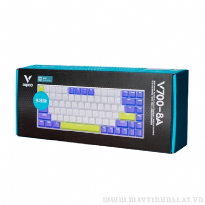 BÀN PHÍM CƠ KHÔNG DÂY RAPOO V700 8A WHITE PURPLE MULTI MODE BLUE SWITCH