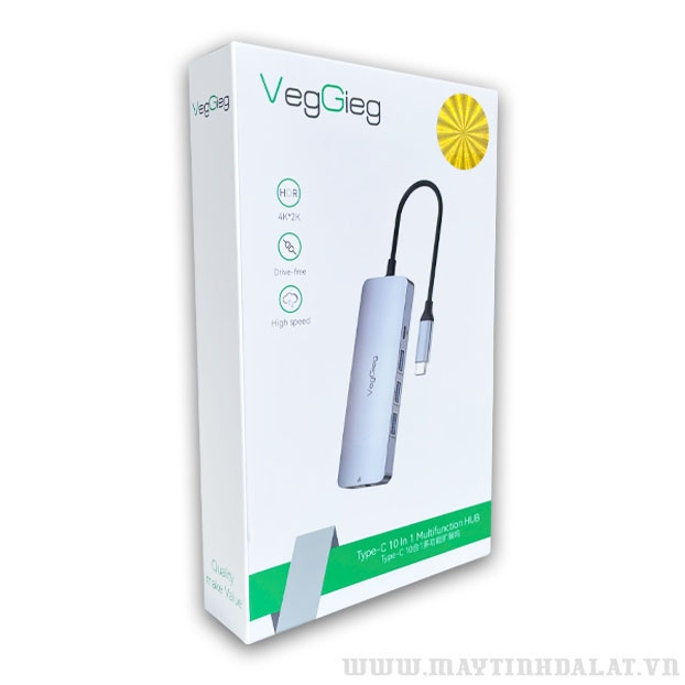 BỘ CHUYỂN TYPE-C 10 TRONG 1 VEGGIEG V-TC10R