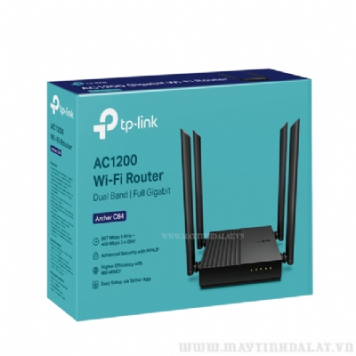 BỘ PHÁT WIFI 5 TP-LINK ARCHER C64 AC1200 2 BĂNG TẦNG