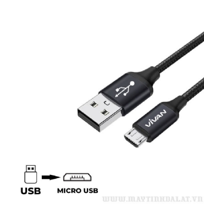 CÁP SẠC NHANH MICRO USB VIVAN 1M