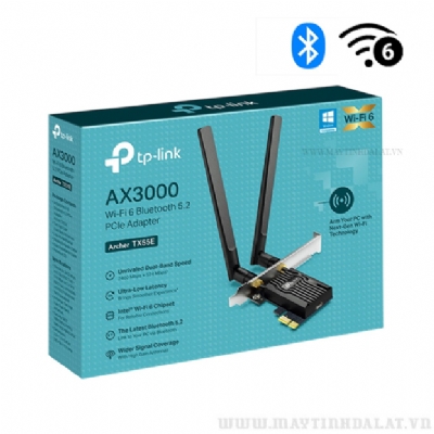 CARD MẠNG PCIE TP-LINK TX55E WIFI 6 AX3000 BLUETOOTH 5.2