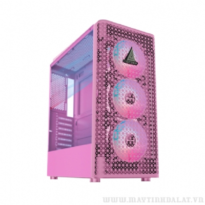 CASE VSP GAMING T510 ATX MÀU HỒNG KÍNH CƯỜNG LỰC