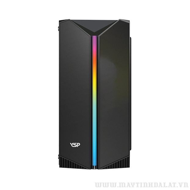 CASE VSP V211B M-ATX MÀU ĐEN LED RGB