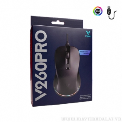 CHUỘT GAMING CÓ DÂY RAPOO V260 PRO MÀU ĐEN