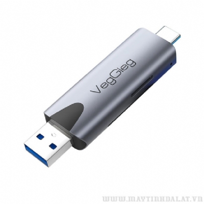 ĐẦU ĐỌC THẺ NHỚ USB/TYPE-C 2 TRONG 1 VEGGIEG VC305