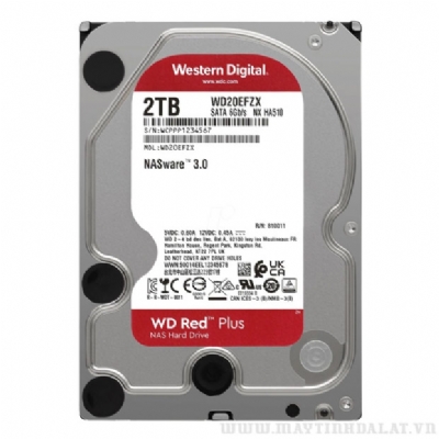 Ổ CỨNG HDD WD RED PLUS 2TB 5400RPM 3.5