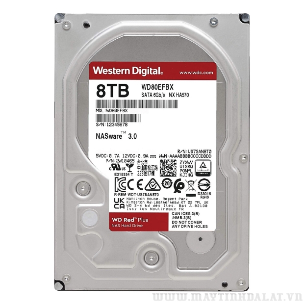 Ổ CỨNG HDD WD RED PLUS 8TB 7200RPM 3.5