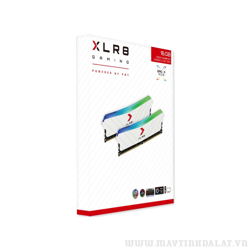 RAM PNY 32GB (2X16GB) XLR8 GAMING EPIC-X RGB DDR4 MÀU TRẮNG 3200MHZ
