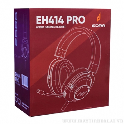 TAI NGHE GAMING E-DRA EH414 PRO 7.1 MÀU ĐEN CÓ DÂY ĐẦU USB