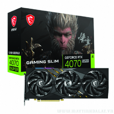 VGA MSI GEFORCE RTX 4070 SUPER 12G GAMING X SLIM WUKONG EDITION GDDR6X