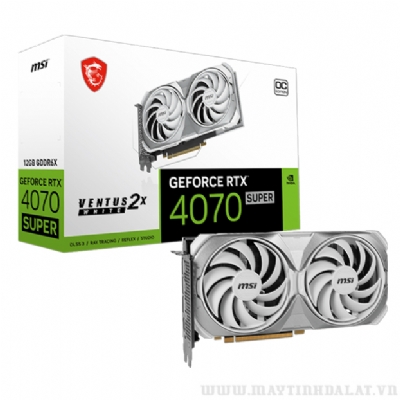 VGA MSI GEFORCE RTX 4070 SUPER VENTUS 2X OC WHITE 12G GDDR6X