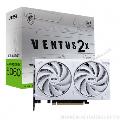 VGA MSI GEFORCE RTX 5060 VENTUS 2X OC WHITE 8GB GDDR7