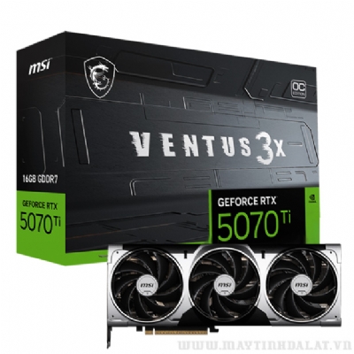 VGA MSI GEFORCE RTX 5070TI VENTUS 3X 16GB OC GDDR7