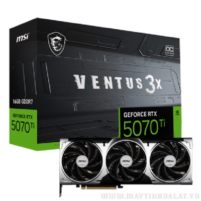 VGA MSI GEFORCE RTX 5070TI VENTUS 3X 16GB OC GDDR7