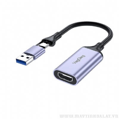 VIDEO CAPTURE CARD 1080P HDMI TO USB/TYPE-C VEGGIEG