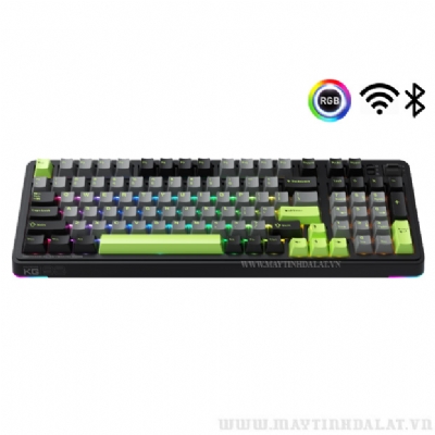 BÀN PHÍM CƠ KHÔNG DÂY MACHENIKE KG98 TRI-MODE RGB PURPLE-GOLD SWITCH